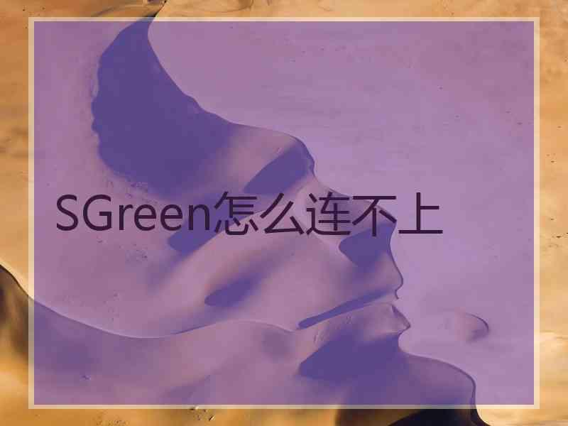 SGreen怎么连不上