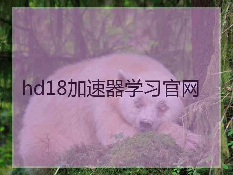 hd18加速器学习官网