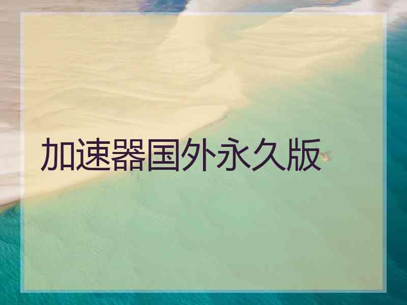 加速器国外永久版