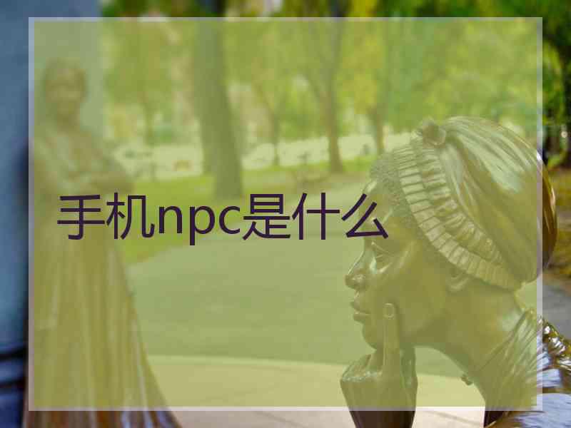 手机npc是什么