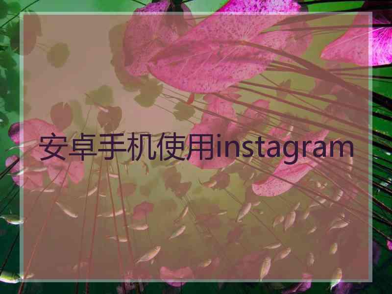 安卓手机使用instagram