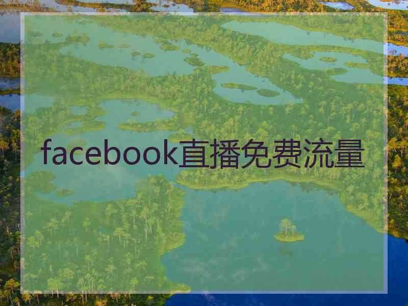 facebook直播免费流量