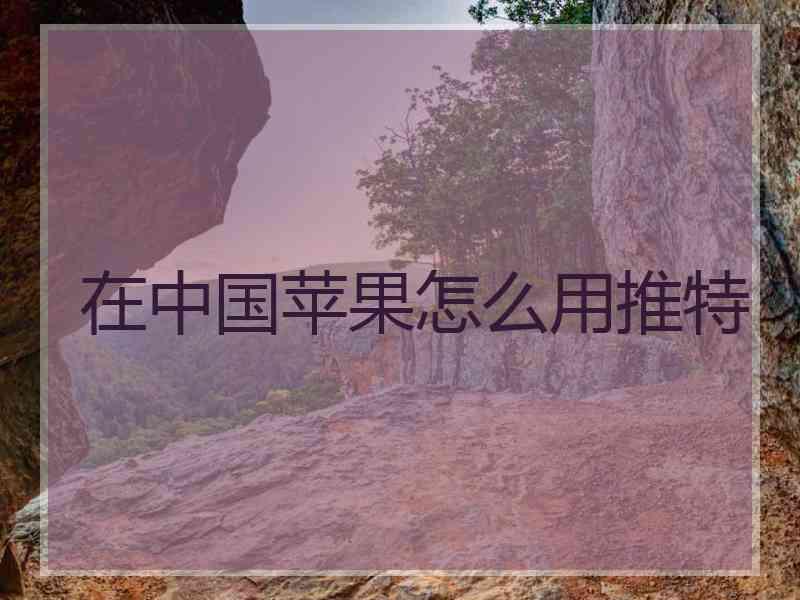 在中国苹果怎么用推特