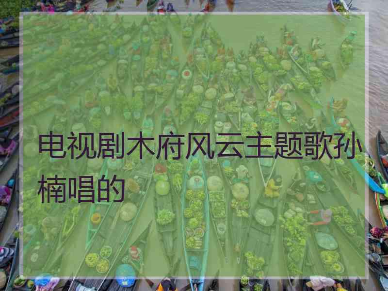 电视剧木府风云主题歌孙楠唱的