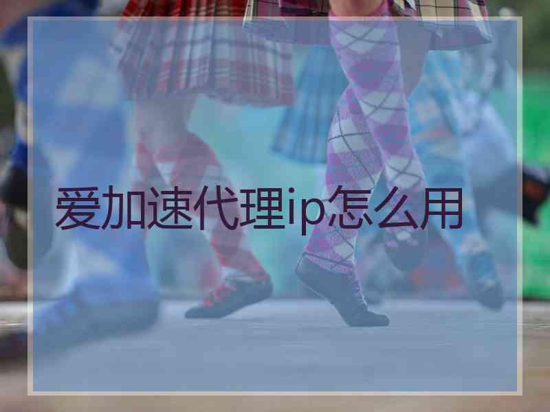 爱加速代理ip怎么用