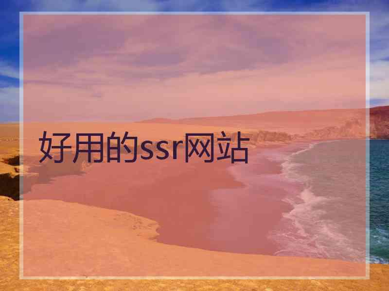 好用的ssr网站
