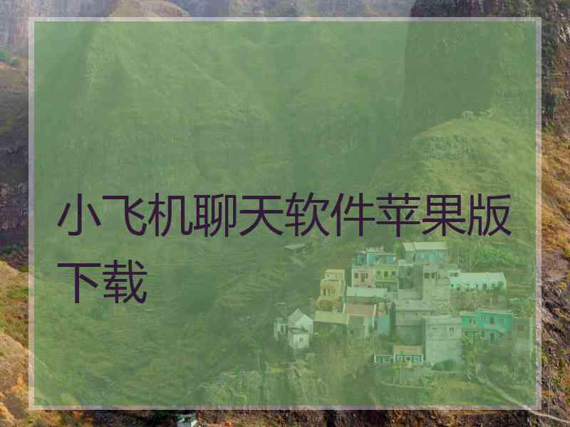 小飞机聊天软件苹果版下载
