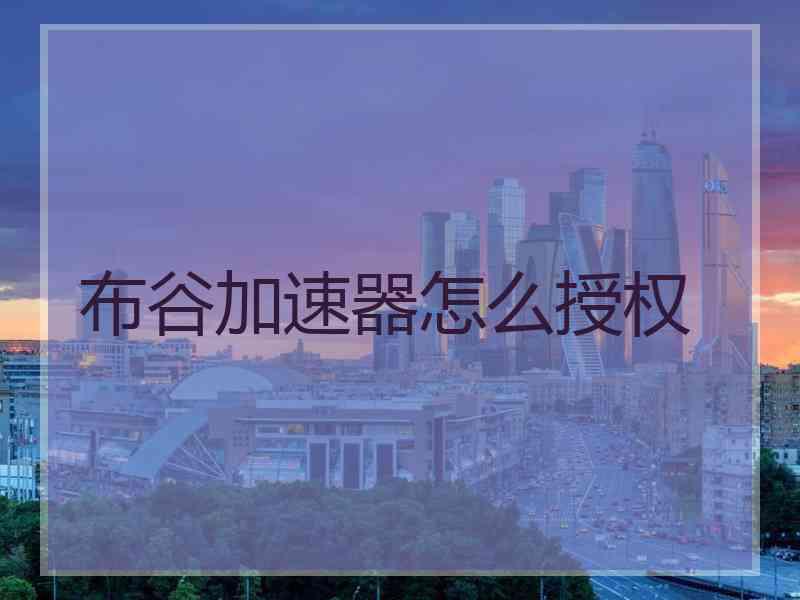 布谷加速器怎么授权