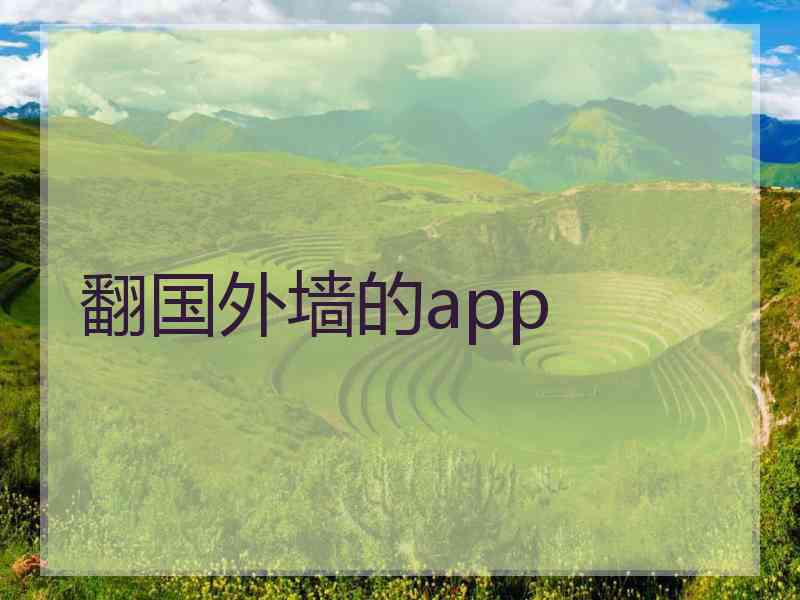 翻国外墙的app