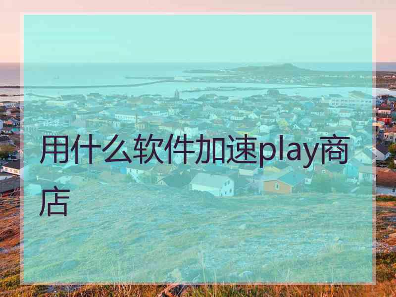 用什么软件加速play商店