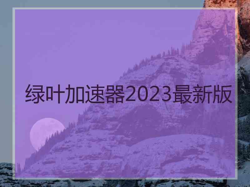 绿叶加速器2023最新版