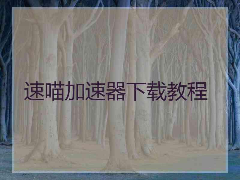 速喵加速器下载教程
