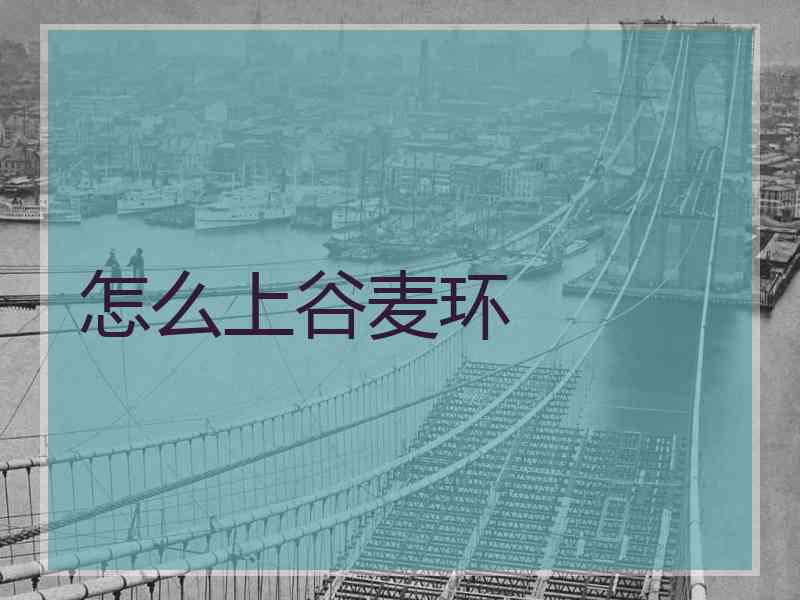 怎么上谷麦环