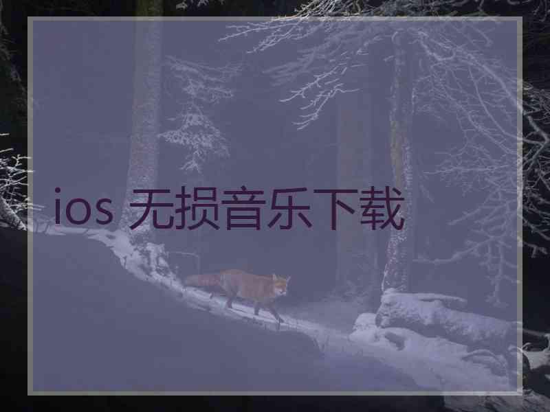 ios 无损音乐下载