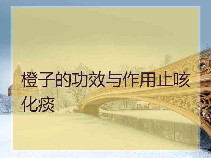 橙子的功效与作用止咳化痰