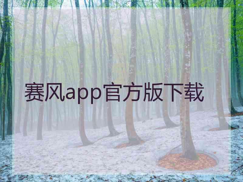 赛风app官方版下载