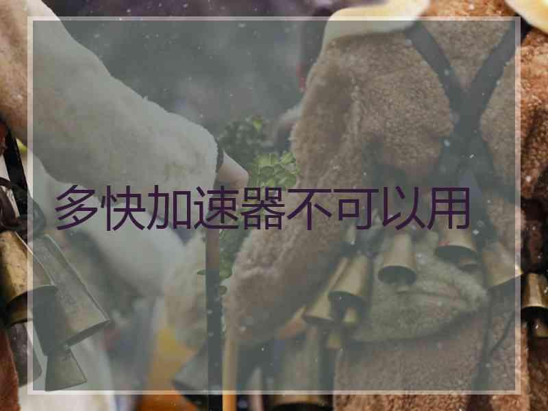 多快加速器不可以用