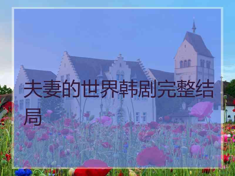 夫妻的世界韩剧完整结局