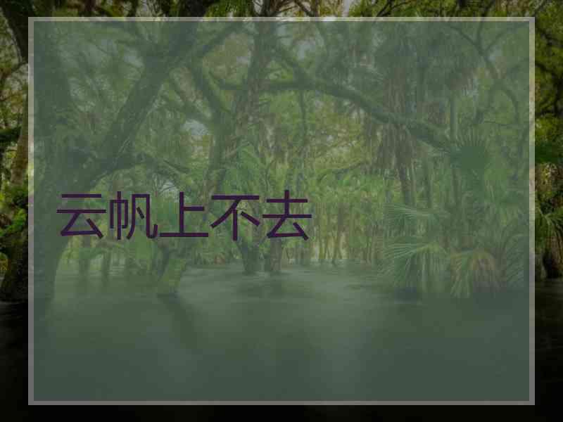 云帆上不去