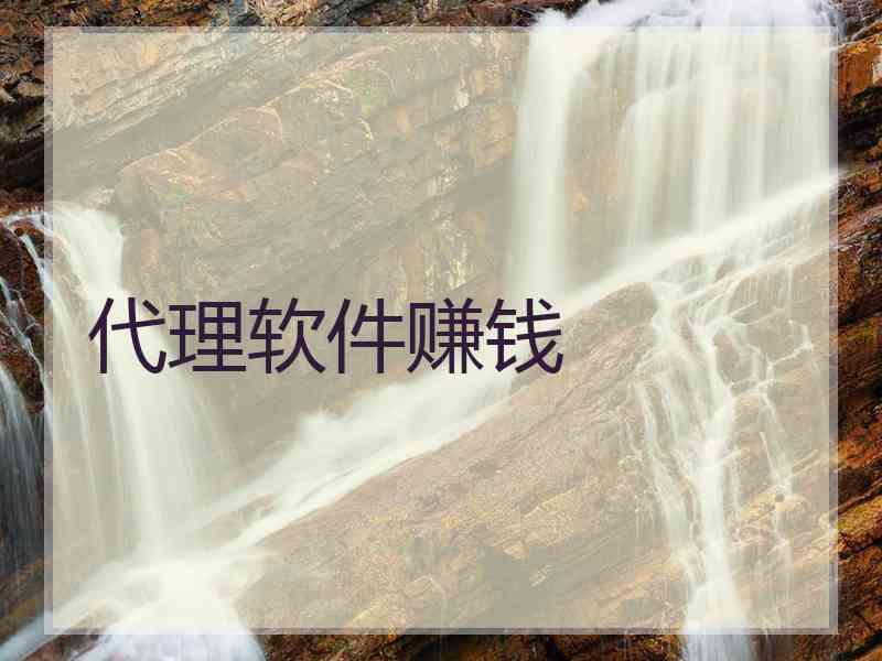 代理软件赚钱