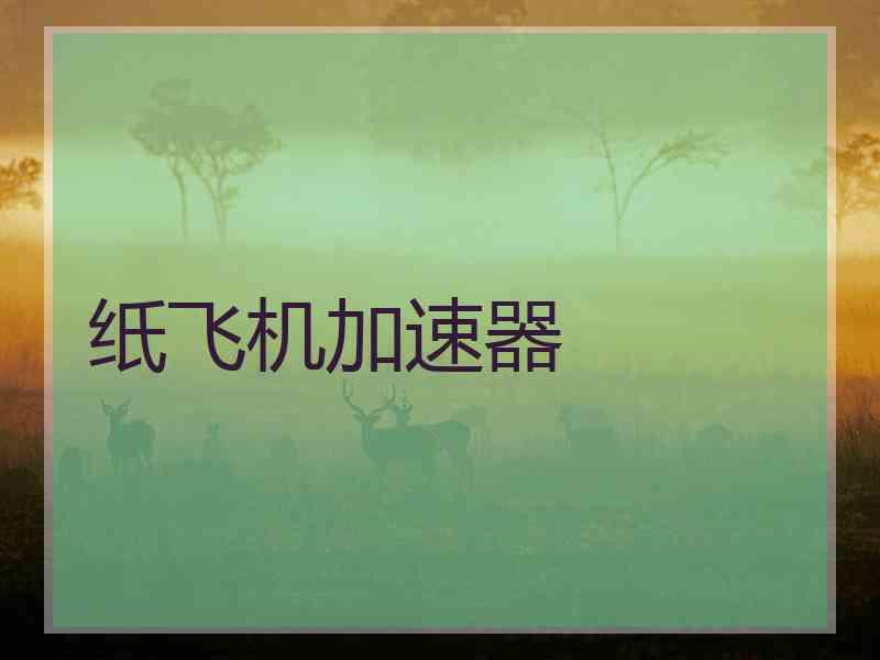 纸飞机加速器