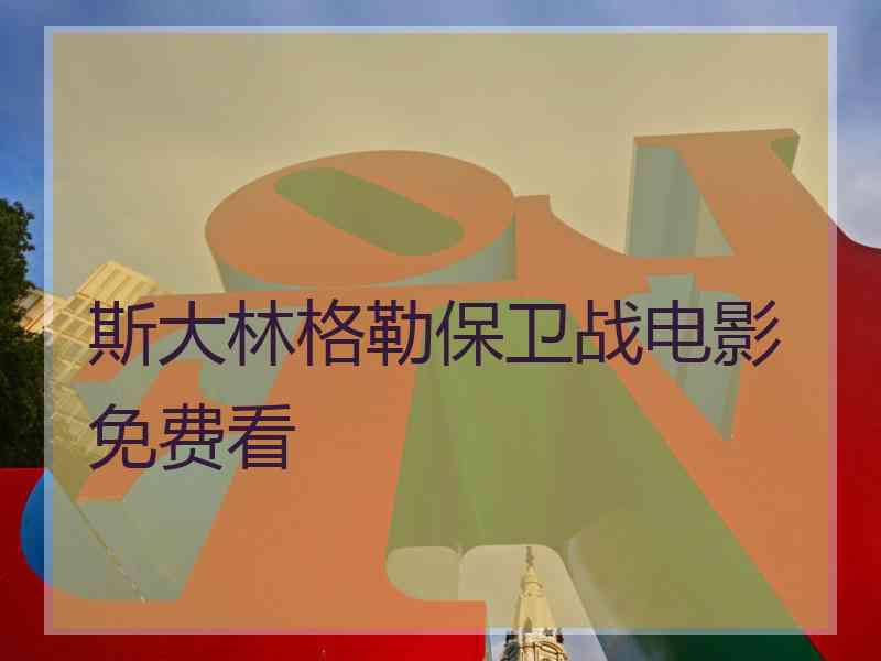 斯大林格勒保卫战电影免费看