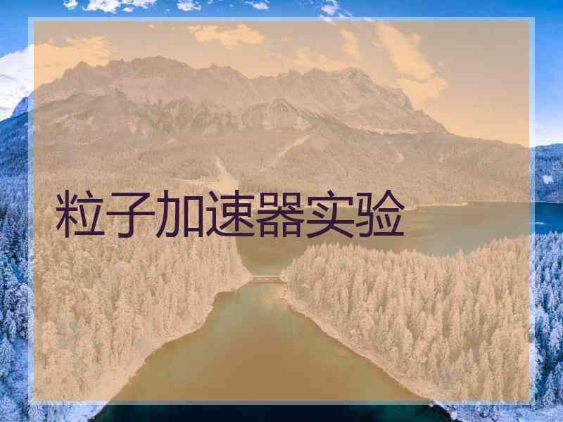 粒子加速器实验