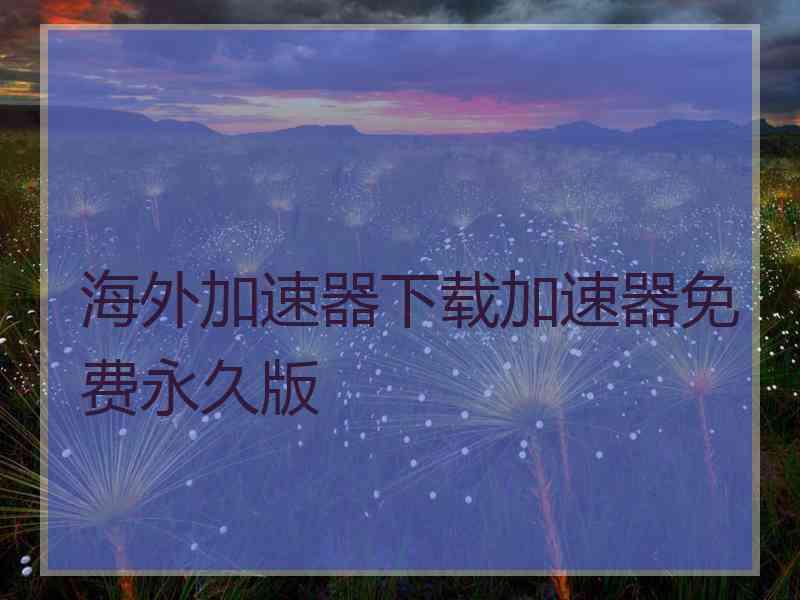 海外加速器下载加速器免费永久版
