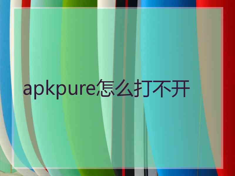 apkpure怎么打不开