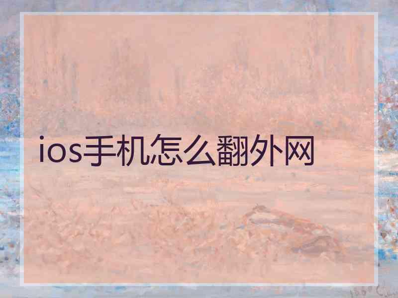 ios手机怎么翻外网