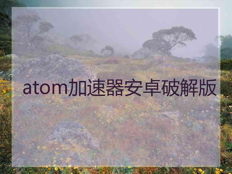 atom加速器安卓破解版