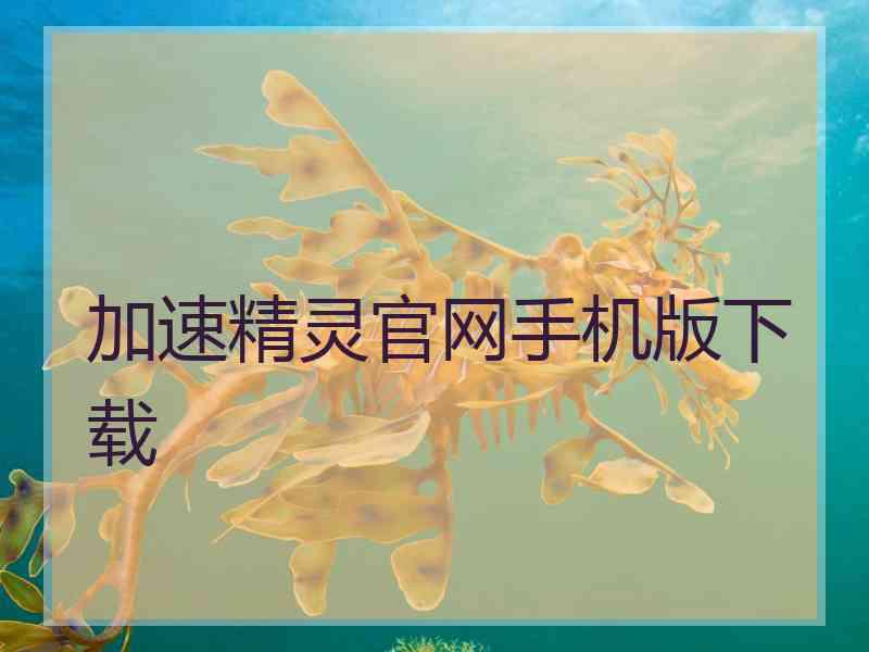 加速精灵官网手机版下载