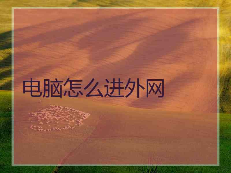 电脑怎么进外网