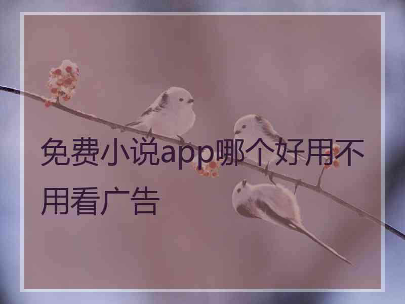 免费小说app哪个好用不用看广告