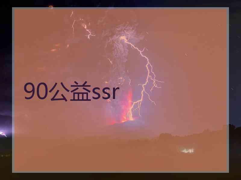 90公益ssr