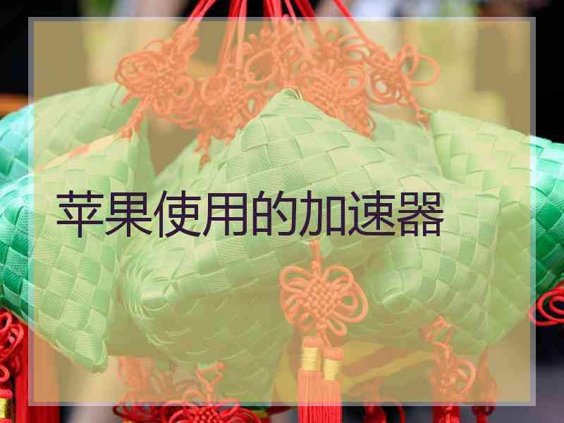 苹果使用的加速器