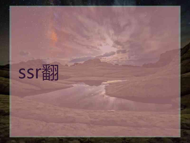 ssr翻