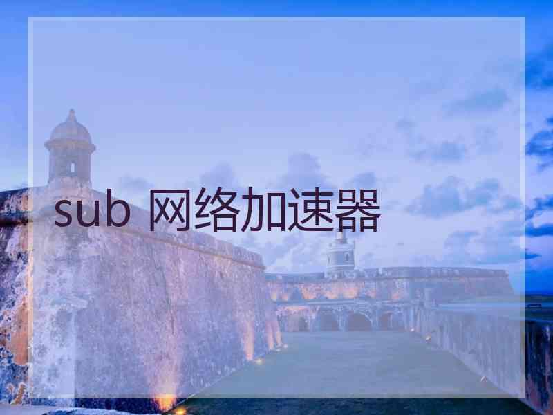 sub 网络加速器