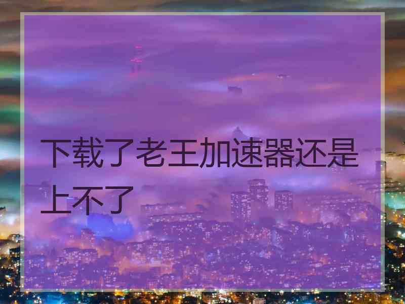 下载了老王加速器还是上不了
