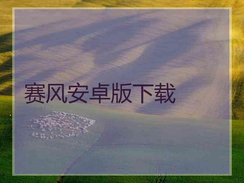 赛风安卓版下载