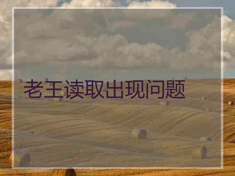 老王读取出现问题