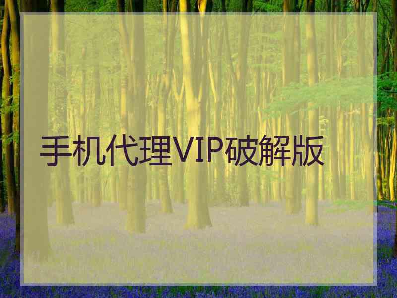 手机代理VIP破解版