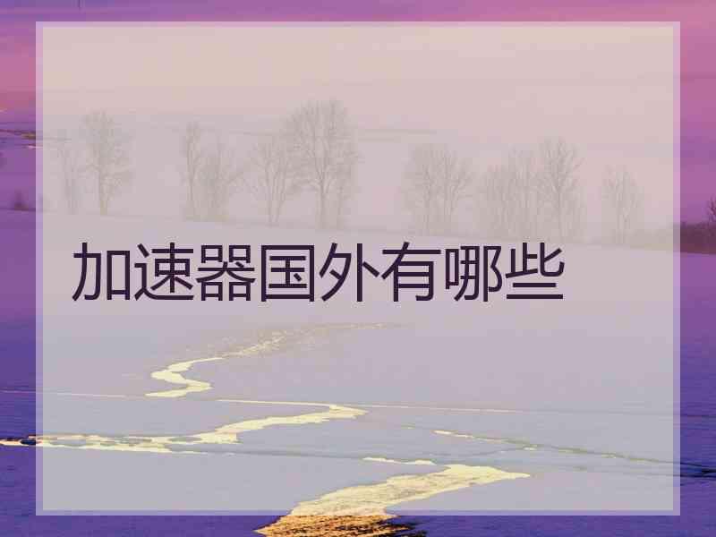 加速器国外有哪些