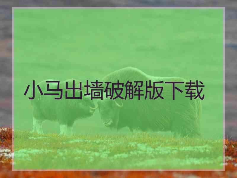 小马出墙破解版下载