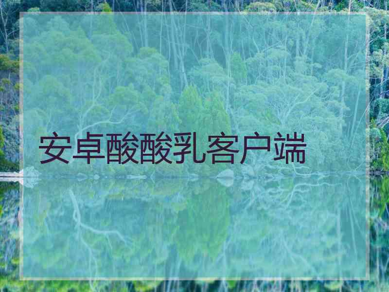 安卓酸酸乳客户端