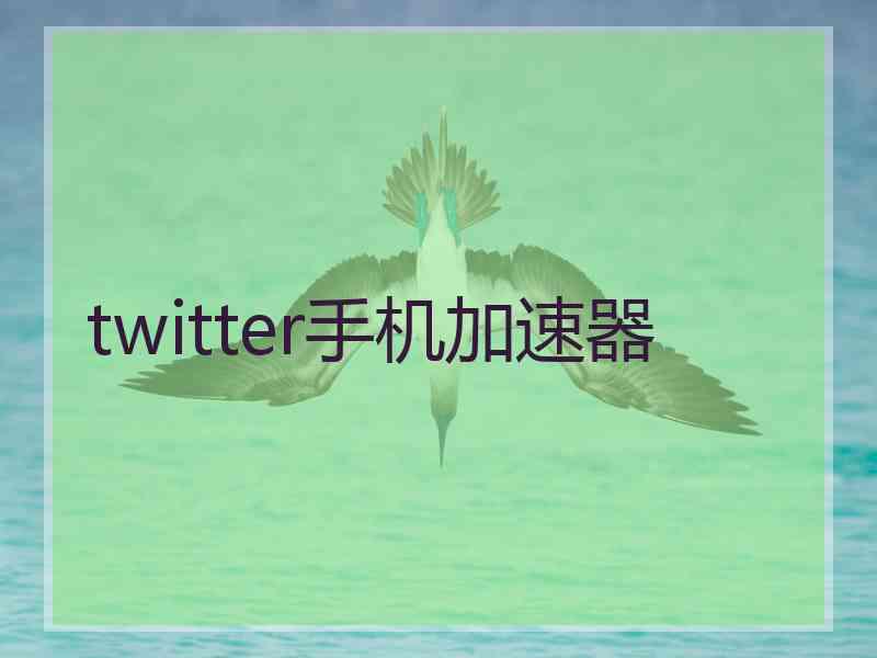 twitter手机加速器