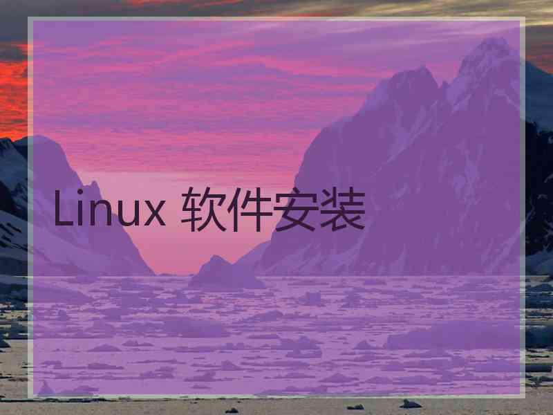 Linux 软件安装