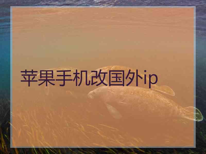 苹果手机改国外ip