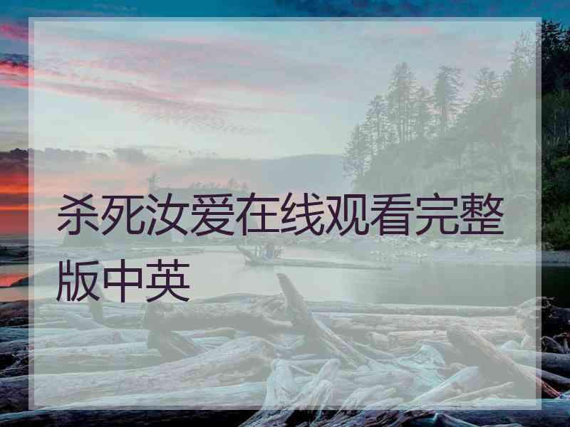 杀死汝爱在线观看完整版中英