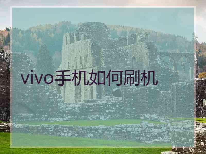 vivo手机如何刷机